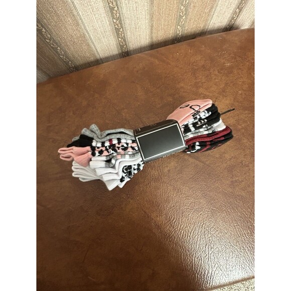 bebe - 6 Pairs Black and Pink Women's Socks - ankle socks Stocking Stuffer - Picture 5 of 5